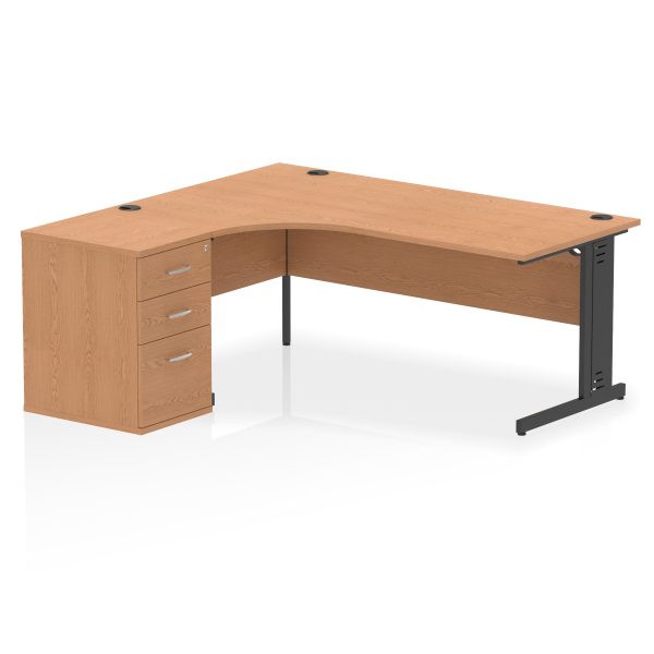 Pulse 1800mm Cable Managed Left Crescent Desk Workstation - Image 19