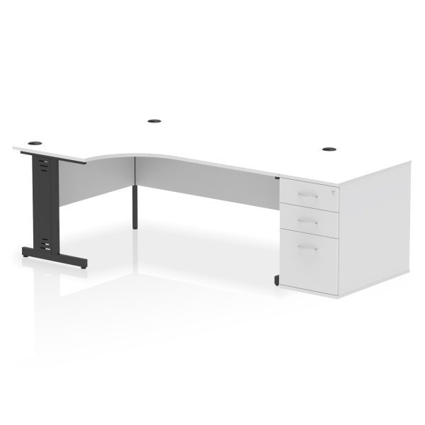 Pulse 1800mm Cable Managed Left Crescent Desk Workstation - Image 34