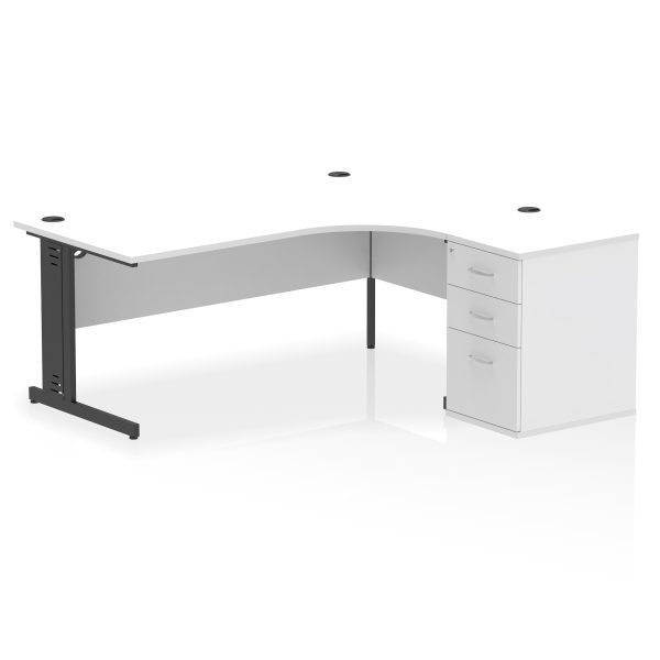 Pulse 1800mm Cable Managed Right Crescent Desk Workstation - Image 31