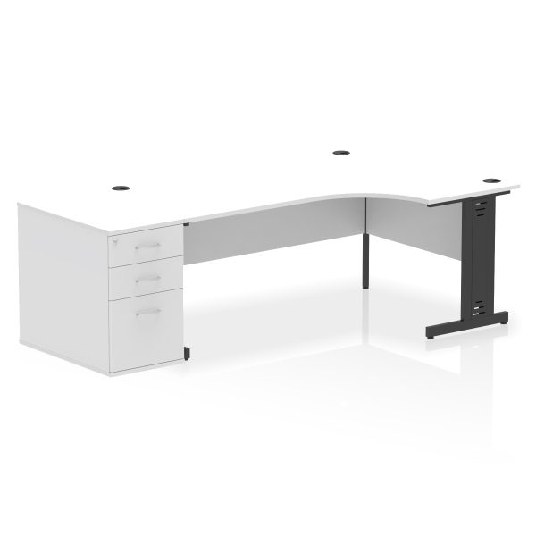 Pulse 1800mm Cable Managed Right Crescent Desk Workstation - Image 34