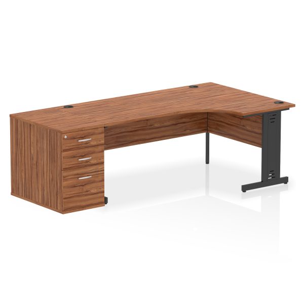 Pulse 1800mm Cable Managed Right Crescent Desk Workstation - Image 28