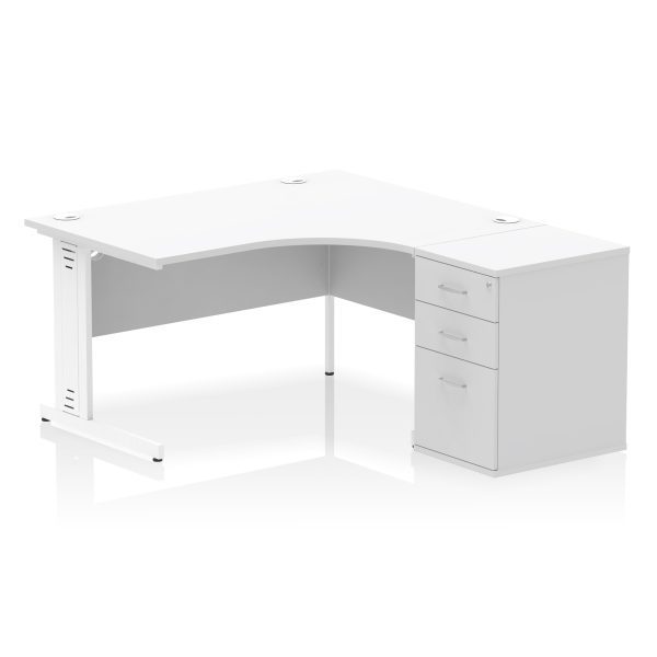 Pulse 1400mm Cable Managed Right Crescent Desk Workstation - Image 25