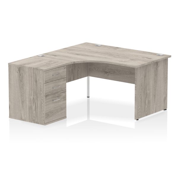 Pulse Panel End Crescent Desk Workstation - Image 49