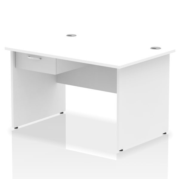 Pulse Panel End Straight Desk Frame With Single One Drawer Fixed Pedestal - Image 6