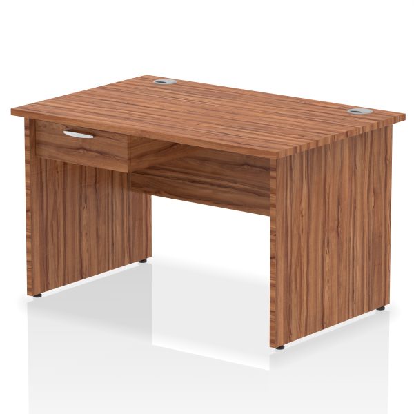 Pulse Panel End Straight Desk Frame With Single One Drawer Fixed Pedestal - Image 7