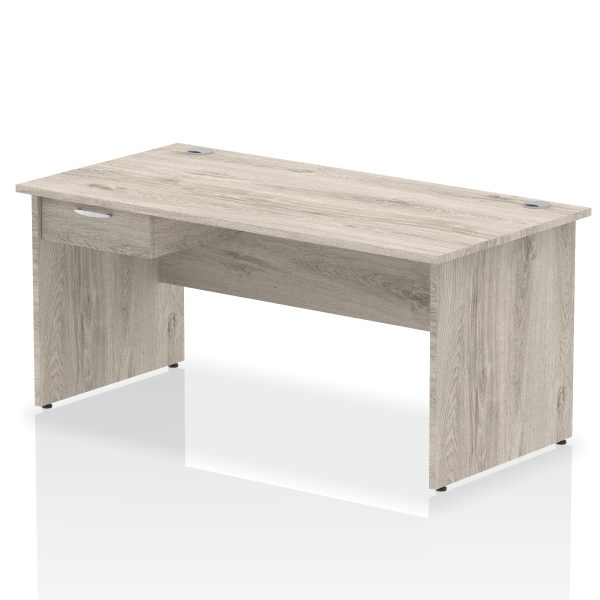 Pulse Panel End Straight Desk Frame With Single One Drawer Fixed Pedestal - Image 17