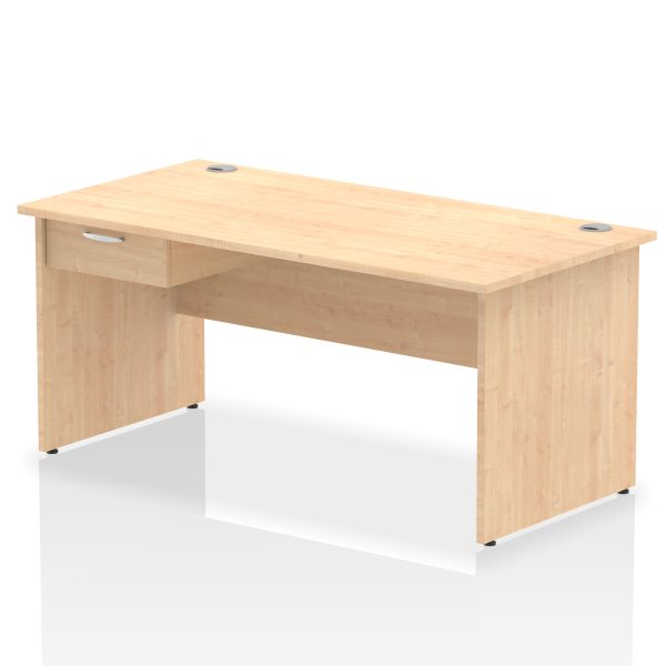 Pulse Panel End Straight Desk Frame With Single One Drawer Fixed Pedestal - Image 18