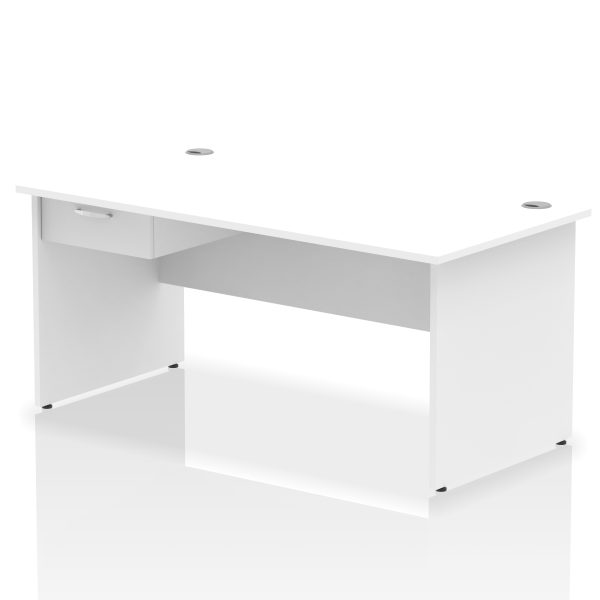 Pulse Panel End Straight Desk Frame With Single One Drawer Fixed Pedestal - Image 20