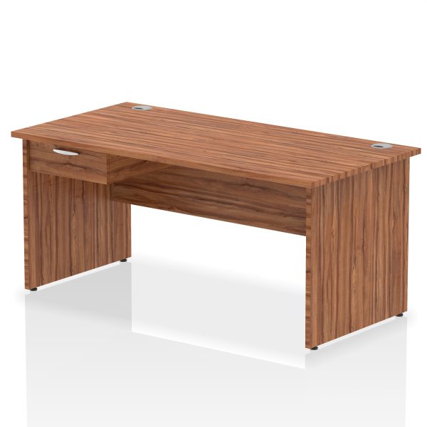 Pulse Panel End Straight Desk Frame With Single One Drawer Fixed Pedestal - Image 21