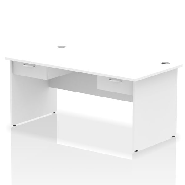 Pulse Panel End Straight Desk Frame With Two One Drawer Fixed Pedestals - Image 6