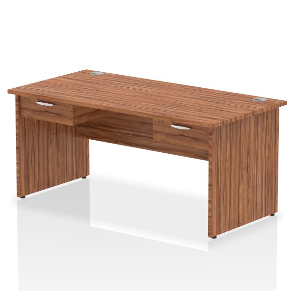 Pulse Panel End Straight Desk Frame With Two One Drawer Fixed Pedestals - Image 7