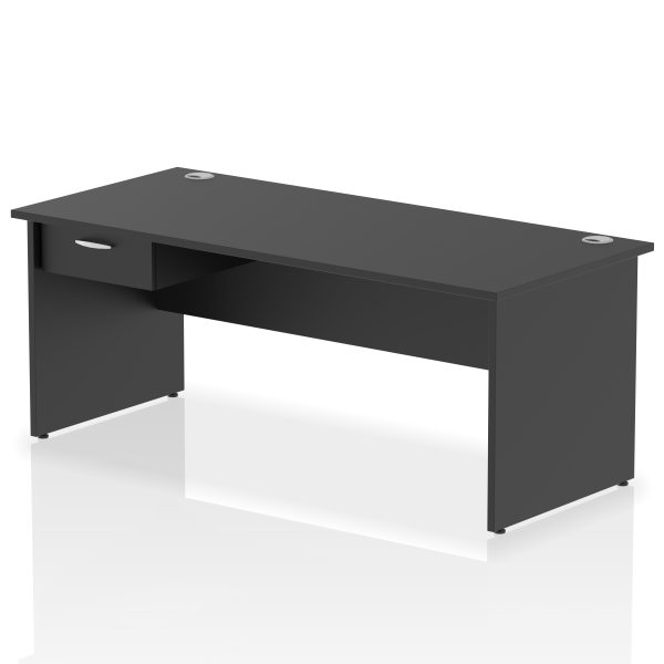 Pulse Panel End Straight Desk Frame With Single One Drawer Fixed Pedestal - Image 23