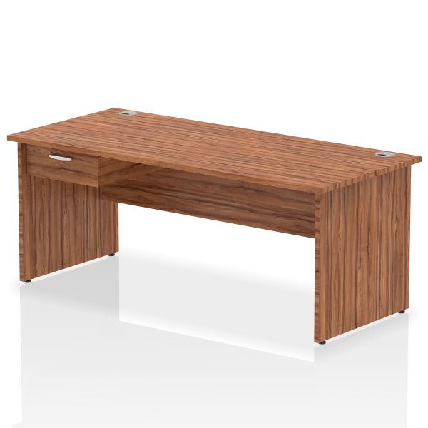 Pulse Panel End Straight Desk Frame With Single One Drawer Fixed Pedestal - Image 28