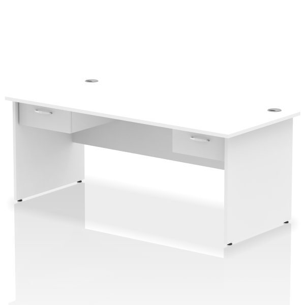 Pulse Panel End Straight Desk Frame With Two One Drawer Fixed Pedestals - Image 13