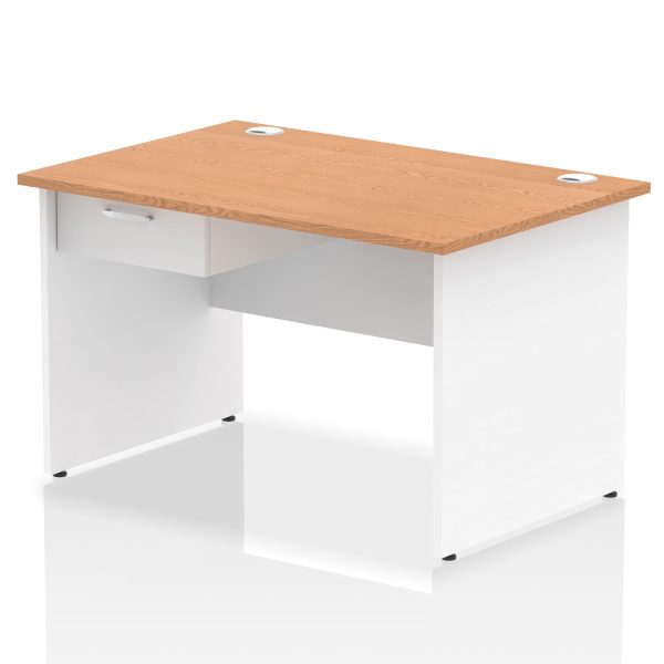Pulse Panel End Straight Desk Frame With Single One Drawer Fixed Pedestal - Image 33