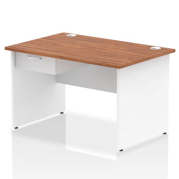Pulse Panel End Straight Desk Frame With Single One Drawer Fixed Pedestal - Image 34