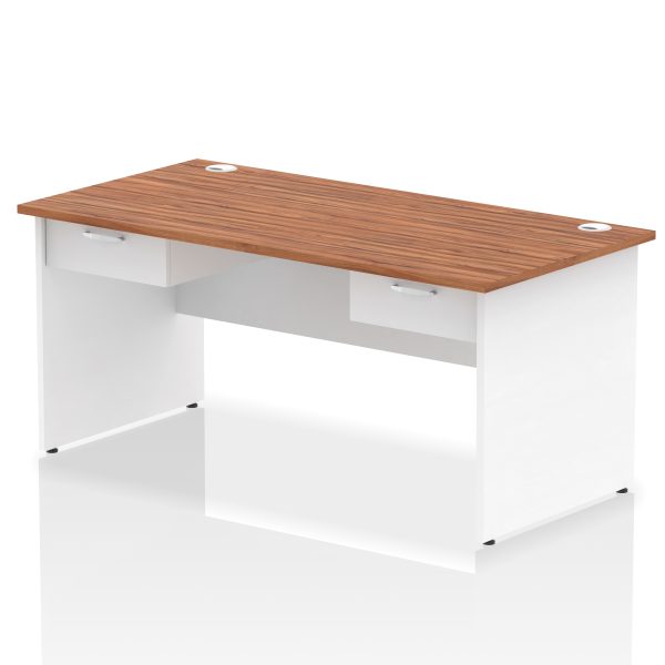 Pulse Panel End Straight Desk Frame With Two One Drawer Fixed Pedestals - Image 20