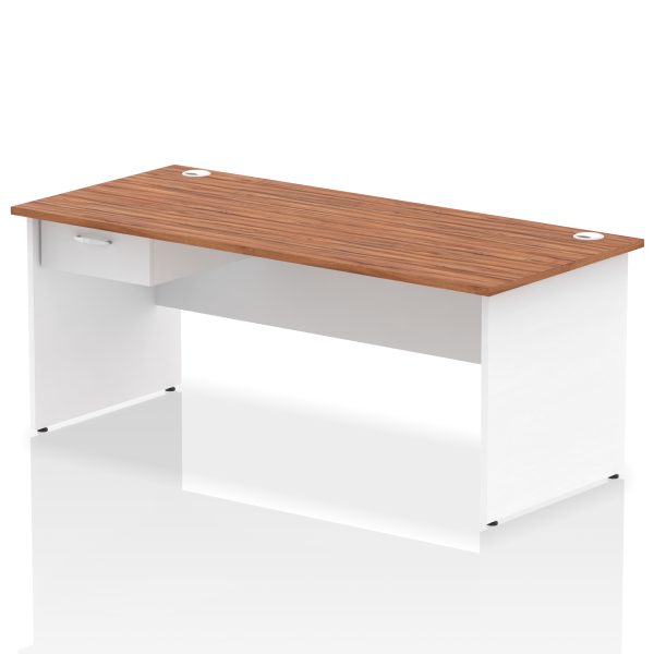 Pulse Panel End Straight Desk Frame With Single One Drawer Fixed Pedestal - Image 52