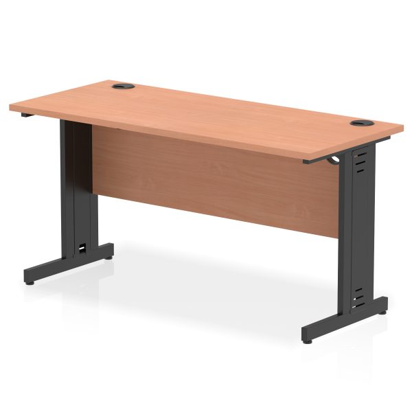 Pulse 1400mm Slimline Desk Cable Managed Leg - Image 16