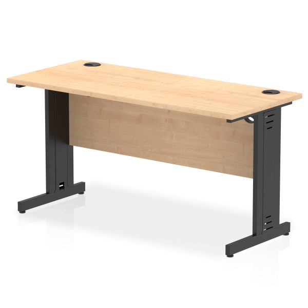 Pulse 1400mm Slimline Desk Cable Managed Leg - Image 18