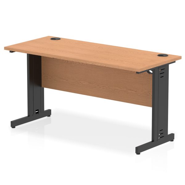 Pulse 1400mm Slimline Desk Cable Managed Leg - Image 19
