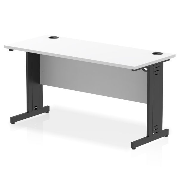 Pulse 1400mm Slimline Desk Cable Managed Leg - Image 21