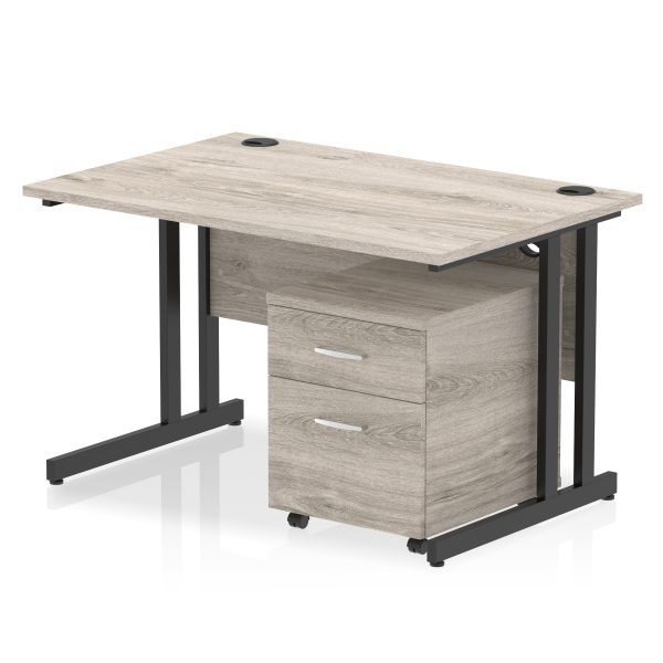 Pulse 1200mm Cantilever Straight Desk With Mobile Pedestal - Image 27