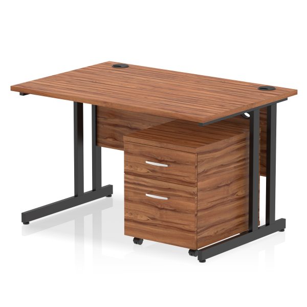 Pulse 1200mm Cantilever Straight Desk With Mobile Pedestal - Image 31