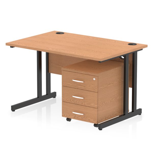 Pulse 1200mm Cantilever Straight Desk With Mobile Pedestal - Image 36