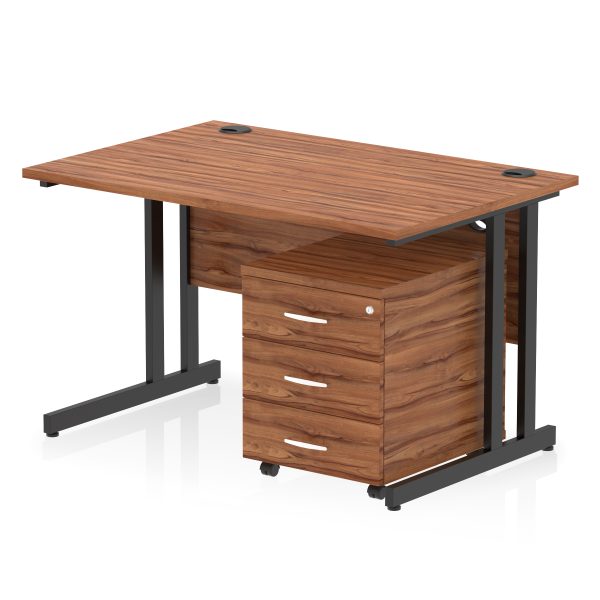Pulse 1200mm Cantilever Straight Desk With Mobile Pedestal - Image 38
