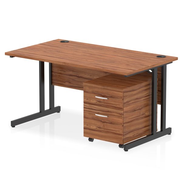 Pulse 1400mm Cantilever Straight Desk With Mobile Pedestal - Image 31