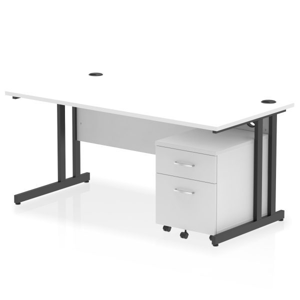 Pulse 1600mm Cantilever Straight Desk With Mobile Pedestal - Image 30