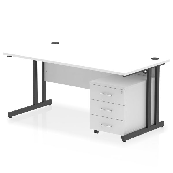Pulse 1600mm Cantilever Straight Desk With Mobile Pedestal - Image 37
