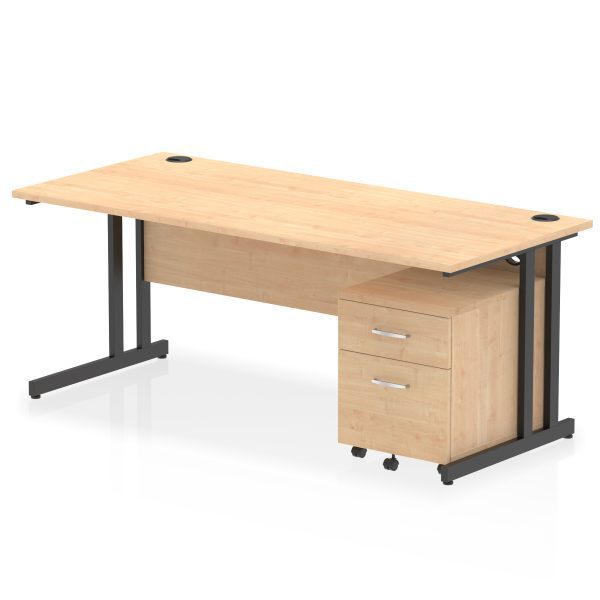 Pulse 1800mm Cantilever Straight Desk With Mobile Pedestal - Image 28