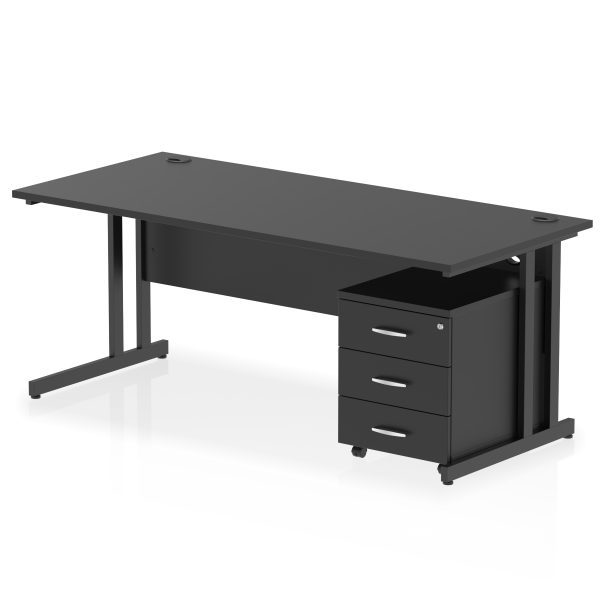 Pulse 1800mm Cantilever Straight Desk With Mobile Pedestal - Image 33