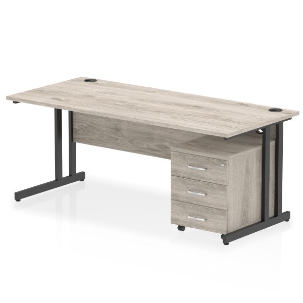 Pulse 1800mm Cantilever Straight Desk With Mobile Pedestal - Image 34