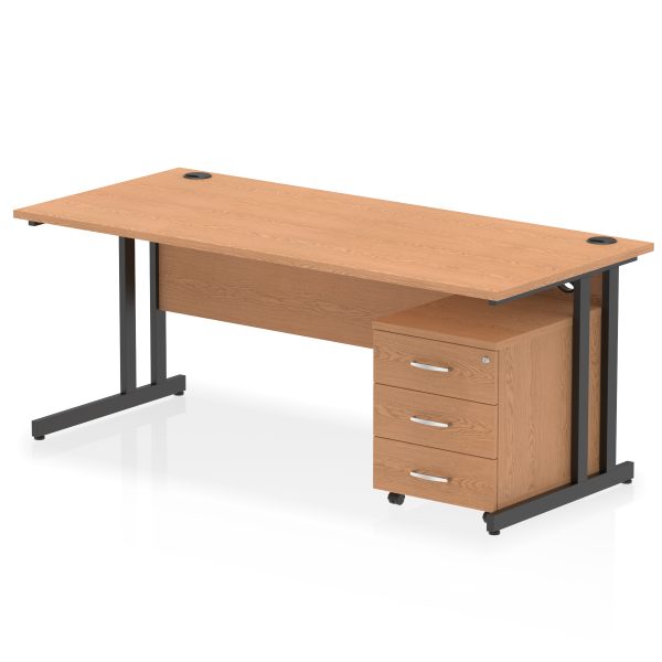 Pulse 1800mm Cantilever Straight Desk With Mobile Pedestal - Image 36