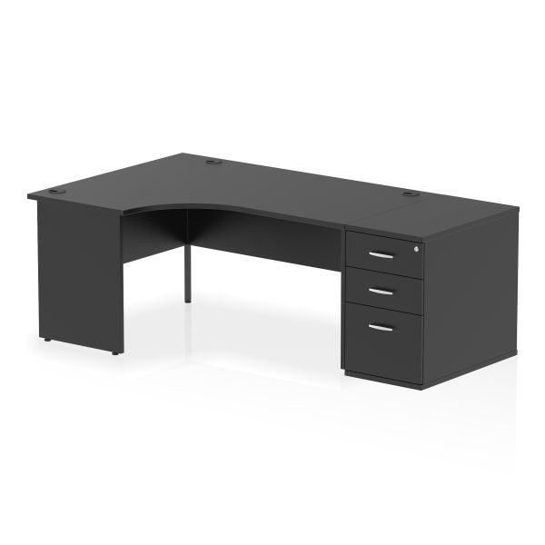 Pulse Panel End Crescent Desk Workstation - Image 54