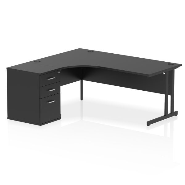 Pulse 1800mm Cantilever Left Crescent Desk Workstation - Image 37