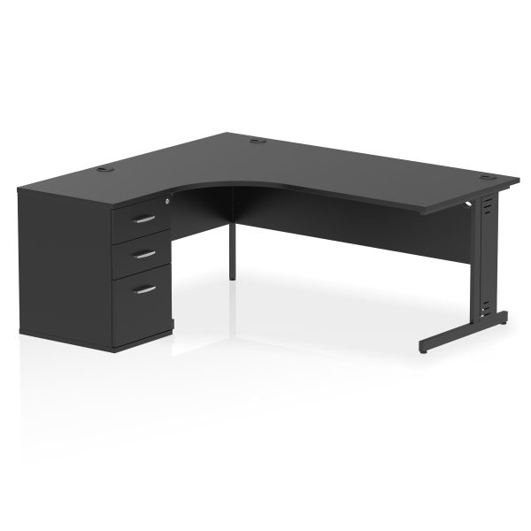 Pulse 1800mm Cable Managed Left Crescent Desk Workstation - Image 37