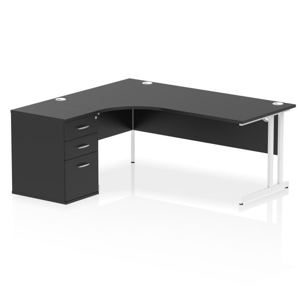 Pulse 1800mm Cantilever Left Crescent Desk Workstation - Image 39