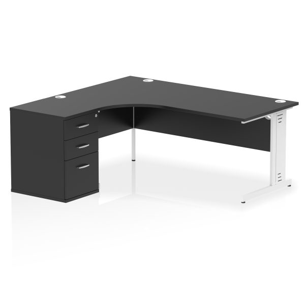 Pulse 1800mm Cable Managed Left Crescent Desk Workstation - Image 39