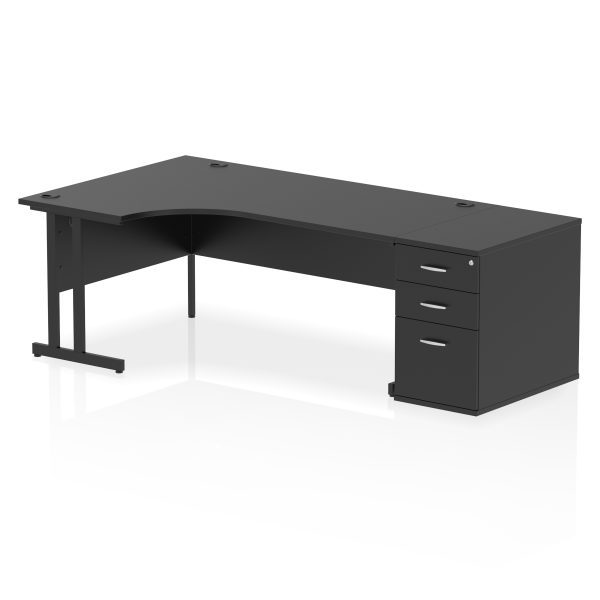 Pulse 1800mm Cantilever Left Crescent Desk Workstation - Image 40