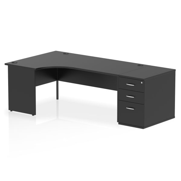 Pulse Panel End Crescent Desk Workstation - Image 56