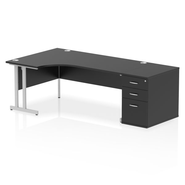 Pulse 1800mm Cantilever Left Crescent Desk Workstation - Image 41