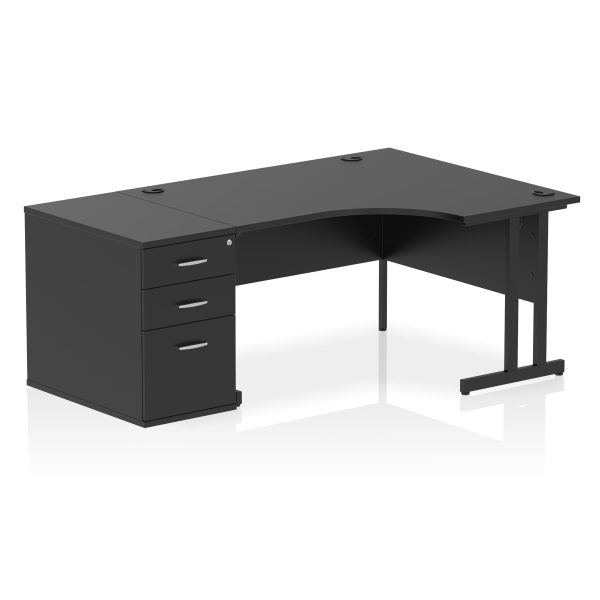 Pulse 1400mm Cantilever Right Crescent Desk Workstation - Image 40