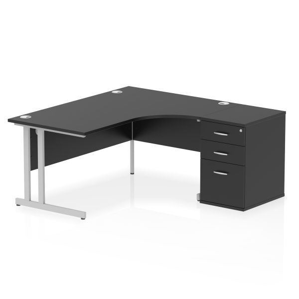 Pulse 1600mm Cantilever Right Crescent Desk Workstation - Image 38