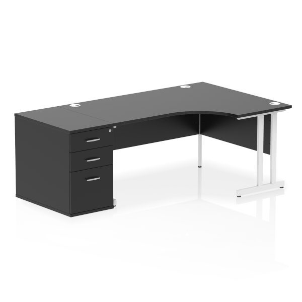 Pulse 1600mm Cantilever Right Crescent Desk Workstation - Image 42