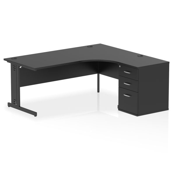 Pulse 1800mm Cable Managed Right Crescent Desk Workstation - Image 37