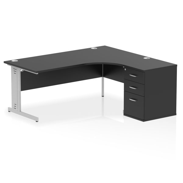 Pulse 1800mm Cable Managed Right Crescent Desk Workstation - Image 38
